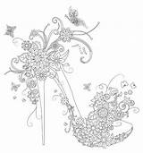 Coloring Pages Colouring Adult High Heel Mandala Printable Shoe Book Books Gorgeous Floating Garden Aliexpress Secret Lace Mandalas Sheets Flower sketch template