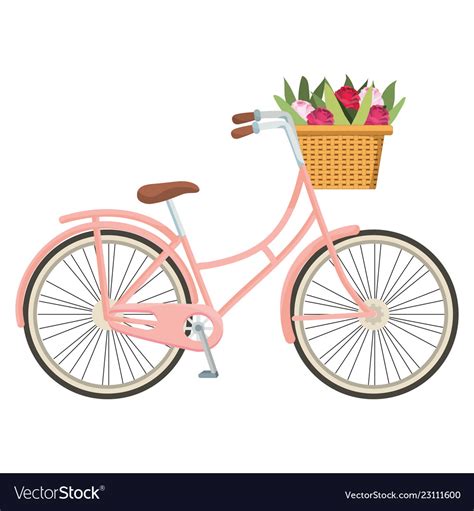 Cute Bicycle Cartoon Royalty Free Vector Image
