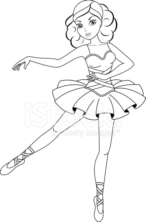 ballerina coloring page stock vector freeimagescom