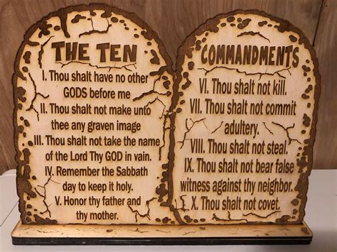 ten commandments svg laser engrave file etsy