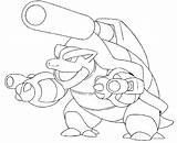 Mega Coloring Blastoise Pages Getcolorings Pokemon sketch template