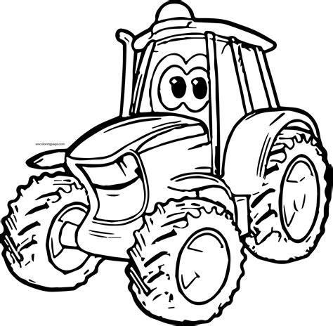 kleurplaat tractor met kar john deere tractor coloring page gratis