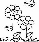 Coloring Flowers Flower Bee Pages Set Treehut Sharma Swati Getcolorings sketch template