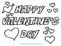 happy valentines day coloring page  printable valentines day