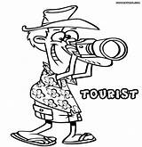 Tourist Getdrawings Drawing Coloring Pages sketch template