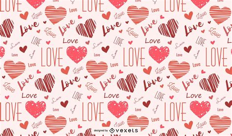 hearts  love seamless pattern vector