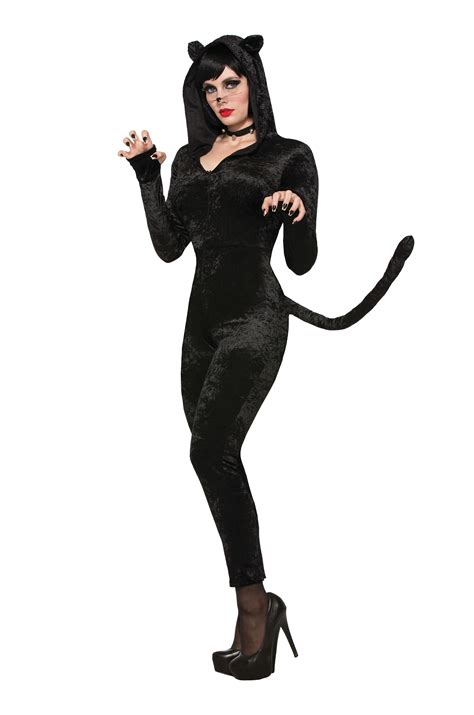 sly kitty cat black halloween fancy dress costume outfit womens adult