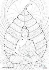 Buddha Coloring Pages Printable Mandala Buddhist Getcolorings Getdrawings Color Colorings sketch template