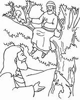 Zacchaeus Jesus Zaqueo Craft Zaccheaus Colouring Zaqueu Zacheus Library Biblia Acessar Bambini sketch template