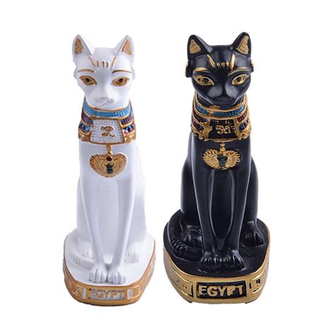 egyptian cat figurine statue decoration vintage cat goddess bastet