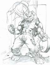 Rocksteady Tmnt Mutant Rhino Tartarughe Desenhos sketch template