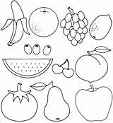 Coloring Fruit Pages Printable Print sketch template