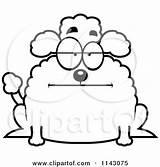 Poodle Chubby Bored Clipart Cartoon Thoman Cory Outlined Coloring Vector Puppy Sitting Cute 2021 sketch template
