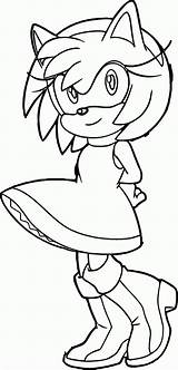 Pages Coloring Amy Rose Wecoloringpage Just sketch template