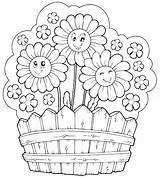 Coloring Summer Pages Flower Flowers Garden Color Cute Printable Colouring Preschool Sheet Clipart Kids Beautiful Print Fun Getcolorings Fences Clip sketch template