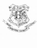 Hogwarts Crest Potter sketch template