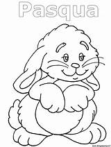 Colorare Coniglio Pasqua Disegno Pasquale sketch template