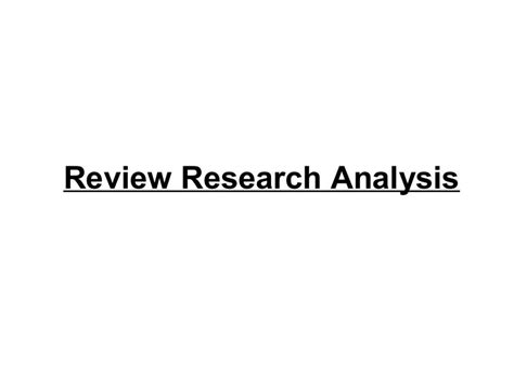 review research