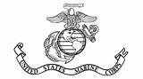 Marine Flag Corps Usmc Marines Color Tattoos States United Uploaded User Military sketch template