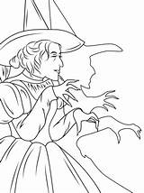 Oz Coloring Wizard Witch Pages Wicked Drawing Evil West Printable Coloring4free Tornado Good Great Print Color Powerful Kids Glinda Colorings sketch template