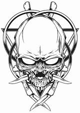 Knife Skull Tattoo Drawing Illustration Knives Behance Blood Skulls Designs Getdrawings Dibujos Choose Board sketch template