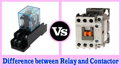 contactor  relay difference  relay  contactor electrical diagram relay