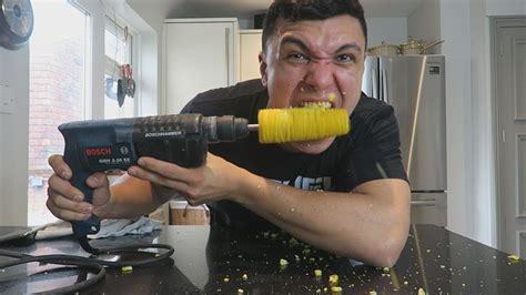 insane corn on drill challenge youtube