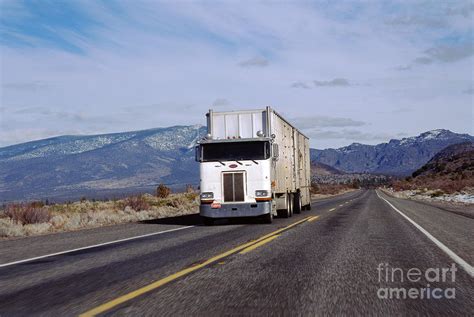peterbilt cabover rambling  highway   northern california photograph  wernher krutein