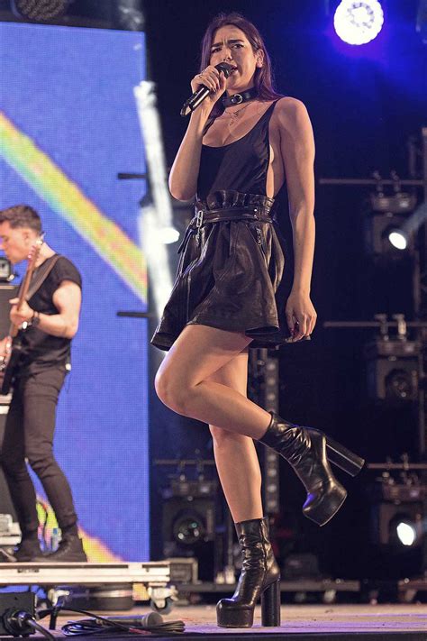 dua lipa performs at the wireless festival leather