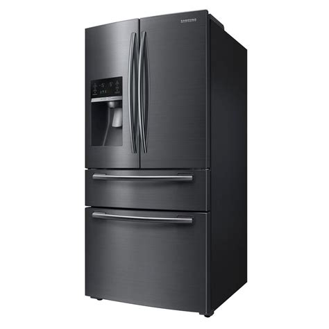 samsung     cu ft french door refrigerator  black stainless steel rfhmedbsg