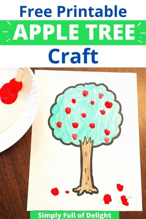 preschool apple tree craft   printable apple tree simply