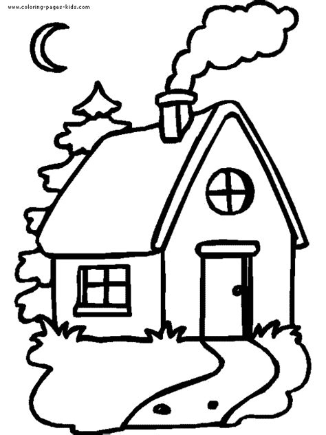 houses  homes color page coloring pages  kids