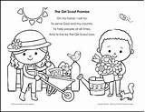 Scout Girl Promise Sheet Coloring Template sketch template