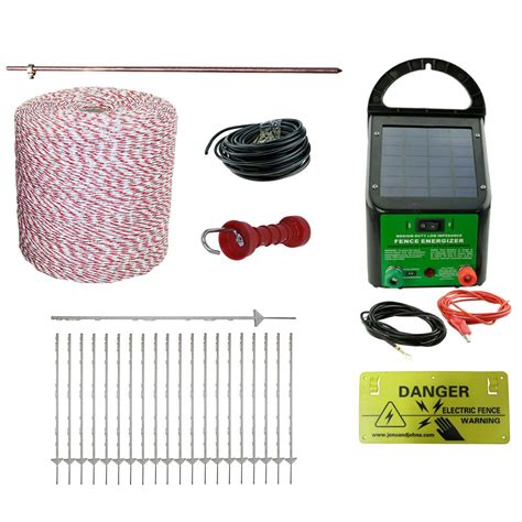 electric fence kit solar energiser  poly posts  wire handle earth rod  jono johno