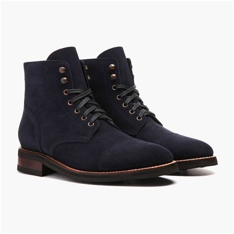 handmade men navy blue suede ankle boots mens fashion lace  boots men boots ebay dress
