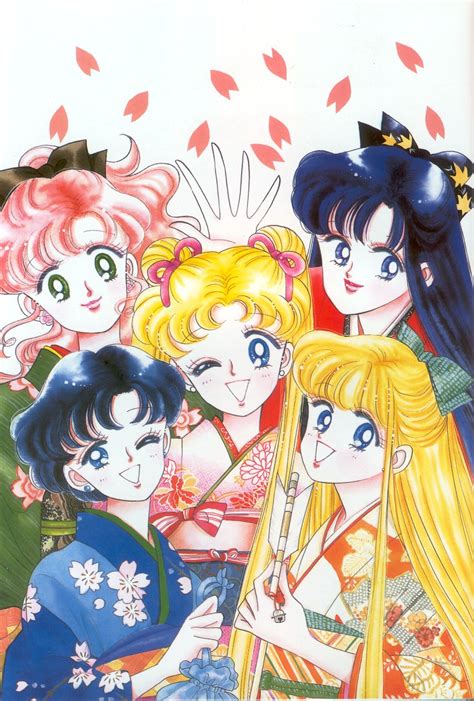 usagi tsukino and inner senshi from sailor moon series by