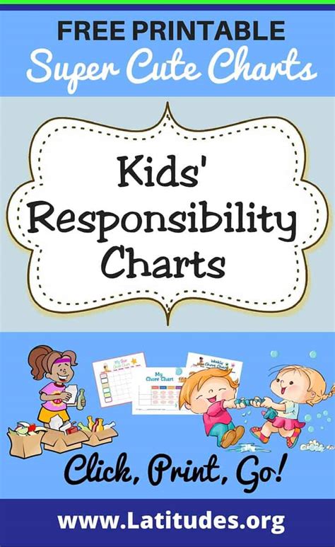printable responsibility charts  kids acn latitudes