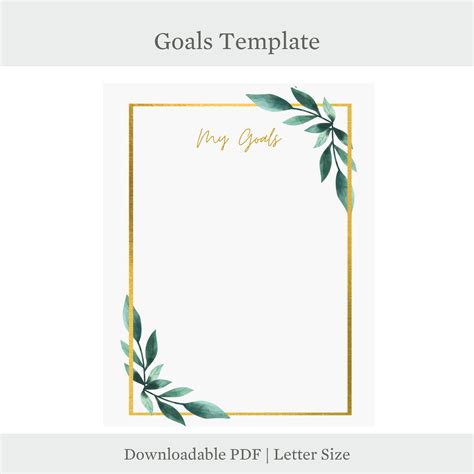 goals template printable goal planning kit goal worksheet etsy uk
