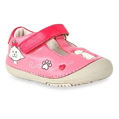 momobaby toddler kitty cat leather  strap shoes  pink buybuy baby