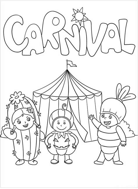 adorable carnival coloring page  printable coloring pages  kids