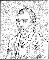 Gogh Van Vincent Kids Coloring Pages Fun Color Para Colorear Autorretrato Pintar Dibujos 1889 Kleurplaat Colour Cuadros Zelfportret Paintings sketch template