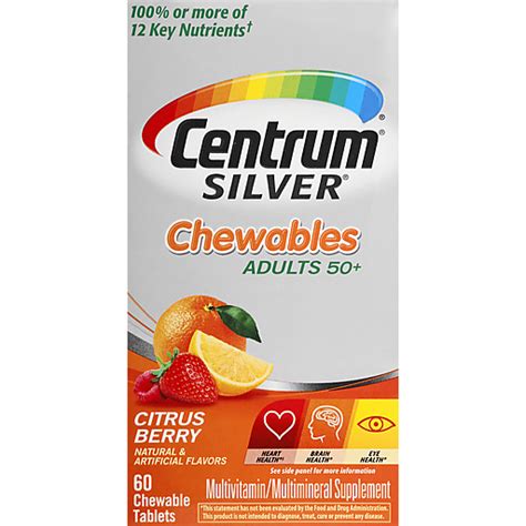 centrum silver multivitaminmultimineral chewables adults  citrus berry  ct adult