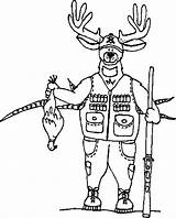 Coloring Pages Hunting Duck Deer Bow Hunter Arrow Coloringsky sketch template