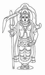 Vishnu Balarama Lord Avatar Dashavatar Avatars Drawing Line Painting Outline Hindu Krishna Coloring Brother Tanjore Pages sketch template