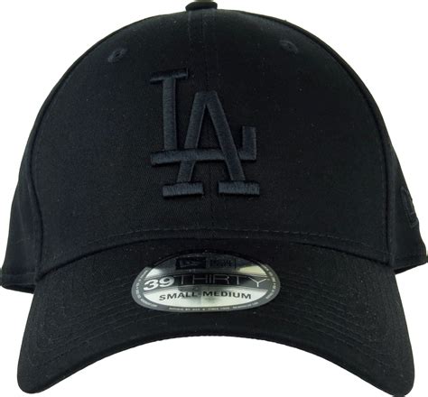 Los Angeles Dodgers New Era 3930 League Essential All Black Stretch Fit