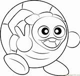 Coloring Turtle Rolling Kirby Pages Coloringpages101 Online sketch template