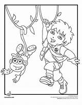 Coloring Diego Dora Pages Boots Go Explorer Cartoon Gif Jr Cartoons Print Birthday Coloriages Dans Printable Kids Cake Popular Colouring sketch template