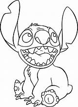 Stitch Coloring Smile Pages Lilo Wecoloringpage Cartoon sketch template