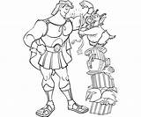 Coloring Hercules Pages Hades Meg Pegasus Sword Getcolorings Color Another Printable sketch template