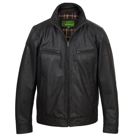 matt mens black leather jacket hidepark leather